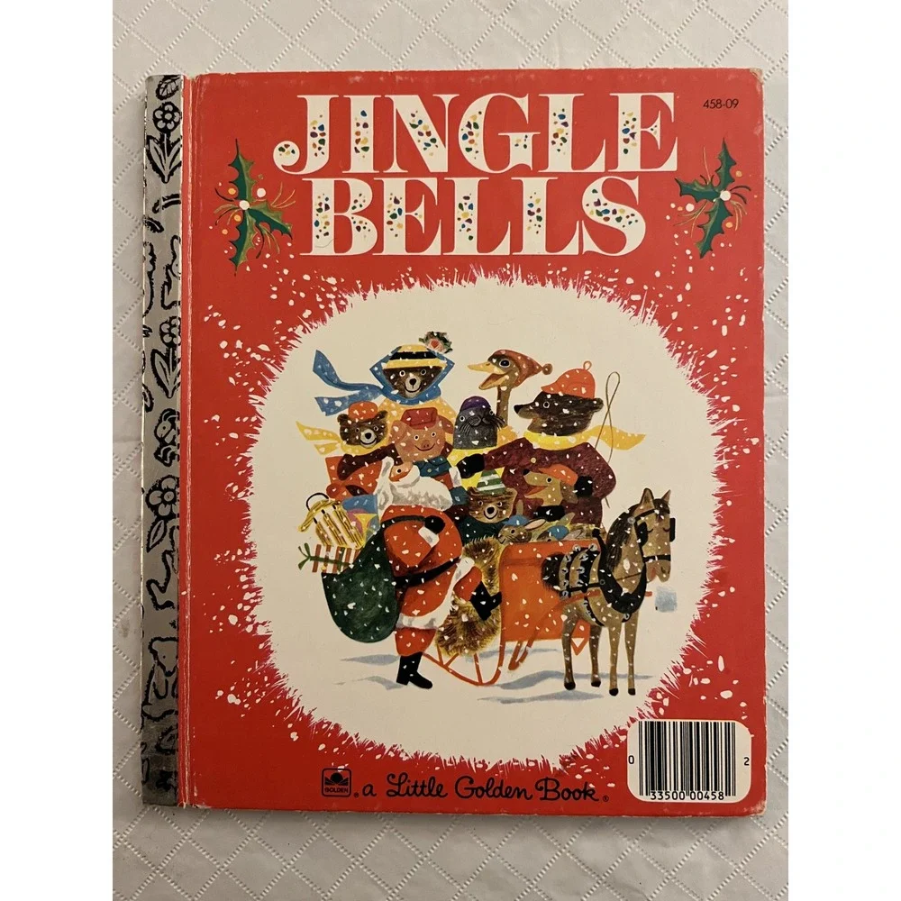 Vintage Little Golden Books Xmas Stories Rudolph‎ Jingle Bells Santas Toy Shop